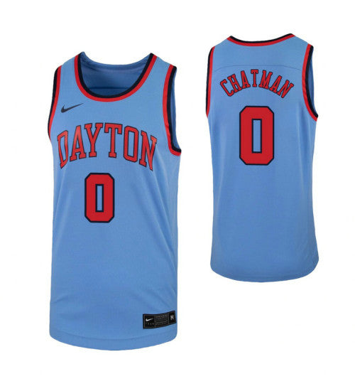 Rodney Chatman College Basketball Jersey Light Blue Dayton Flyers retro stitched fan jersey RTJ8216 image 1