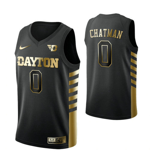 Dayton Flyers 0 Rodney Chatman Black College Basketball Jersey retro stitched fan jersey RTJ11747 image 1