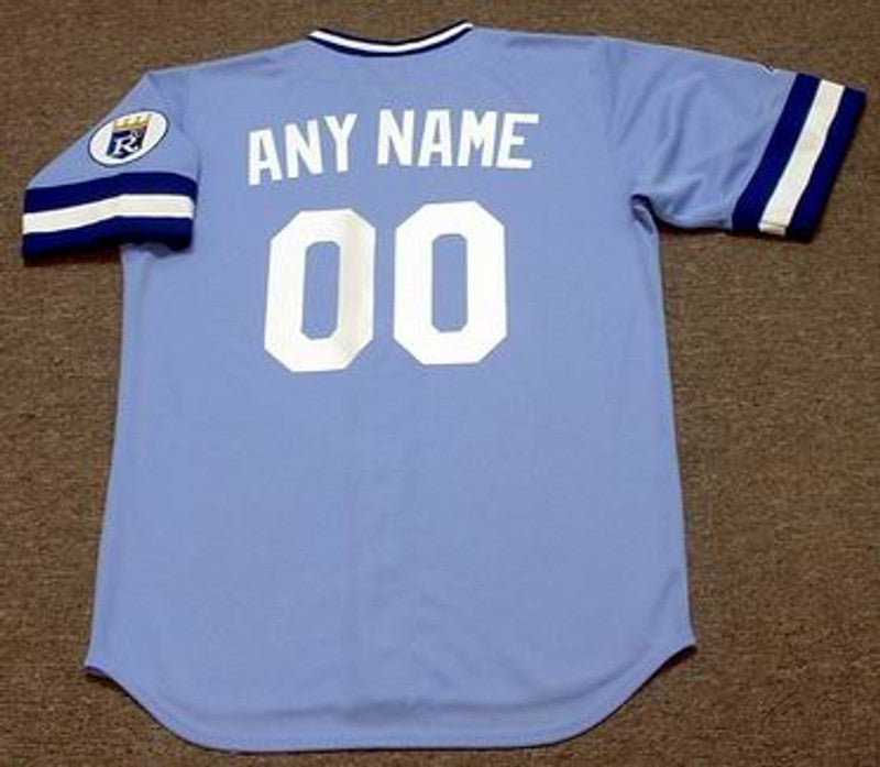 KCR KCR 1980s Cooperstown Away Custom Name Number Stitched Jersey, Vintage Baseball Jersey, Retro Sewn Jersey