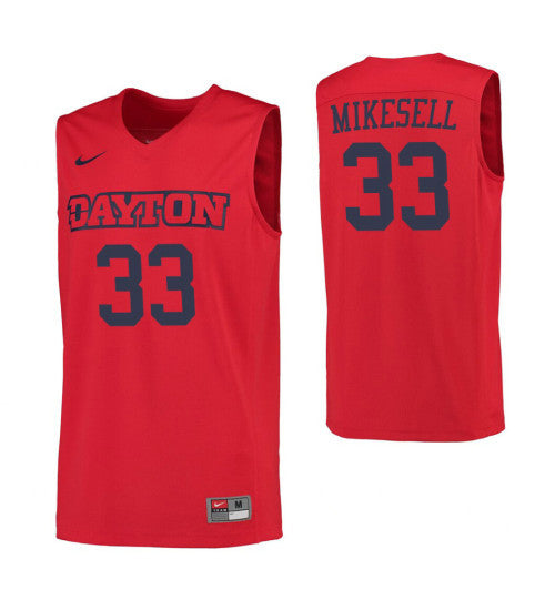 Dayton Flyers 33 Ryan Mikesell Red College Basketball Jersey retro stitched fan jersey RTJ5810 image 1