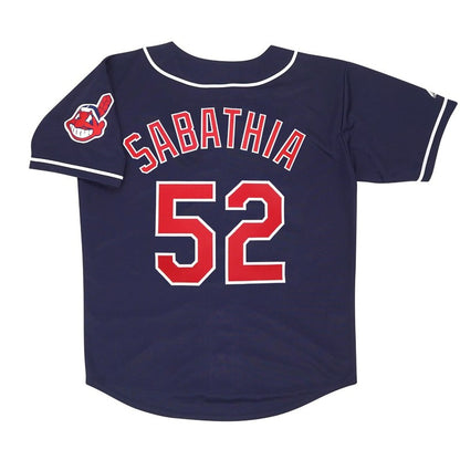 Cc Sabathia Cleveland Indians Baseball jersey retro stitched fan gear RTJ02245