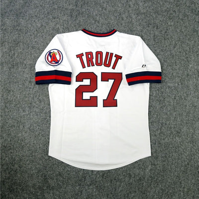 Mike Trout California Angels Baseball jersey retro stitched fan gear RTJ02232