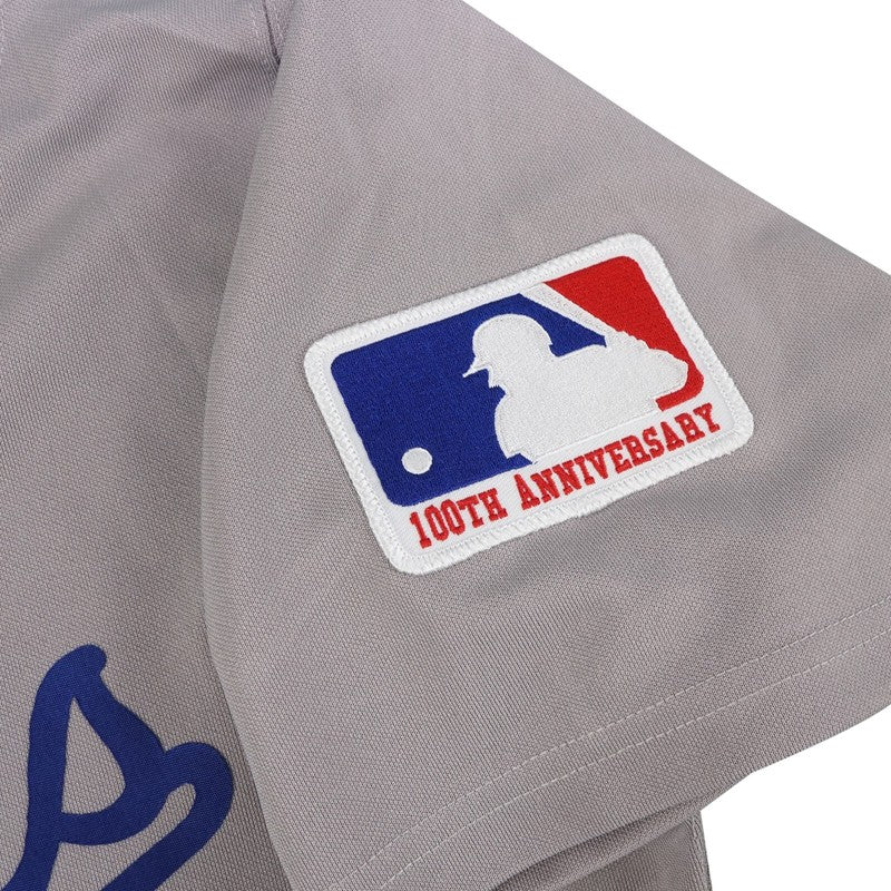 L1 Cooperstown Grey Road Jersey 100th Patch