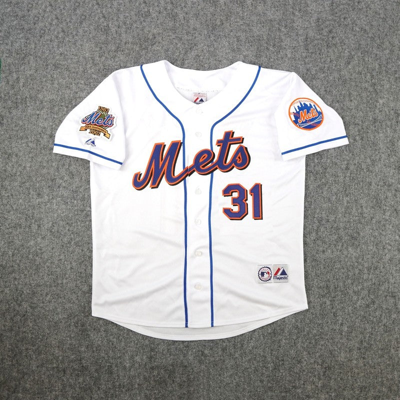 Mike Piazza 2002 New York Mets 2002 Baseball jersey retro stitched fan gear RTJ02062