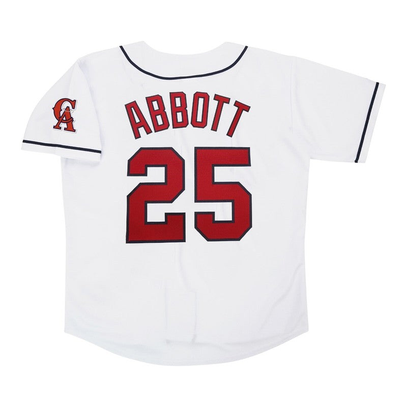 Jim Abbott California Angels Baseball jersey retro stitched fan gear RTJ02071