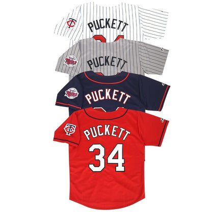 Kirby Puckett Minnesota Twins Baseball jersey retro stitched fan gear RTJ02140