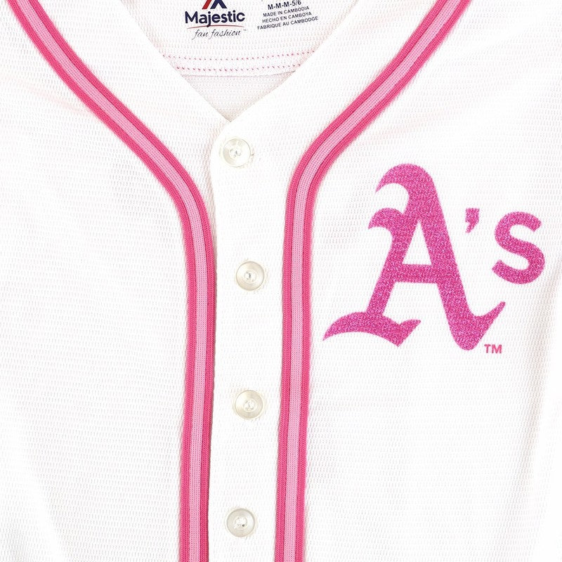 CC OA Girl's White Glitter Fashion Jersey