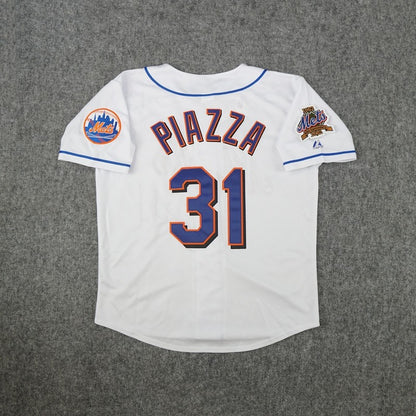 Mike Piazza 2002 New York Mets 2002 Baseball jersey retro stitched fan gear RTJ02062