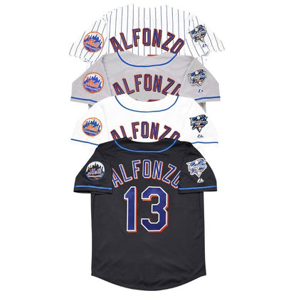 Edgar Alfonzo New York Mets 2000 Baseball jersey retro stitched fan gear RTJ02224