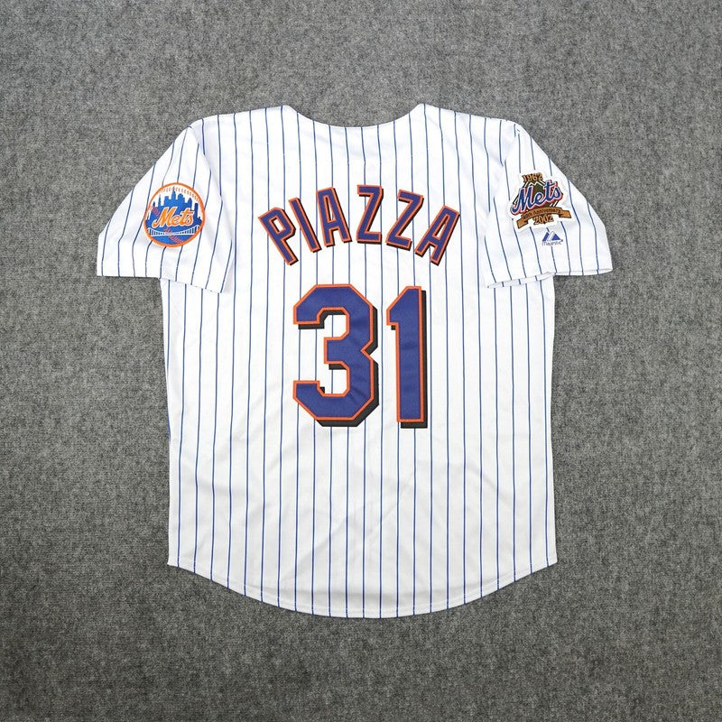 MP 2002 NYM 40th Anniversary Home White Jersey