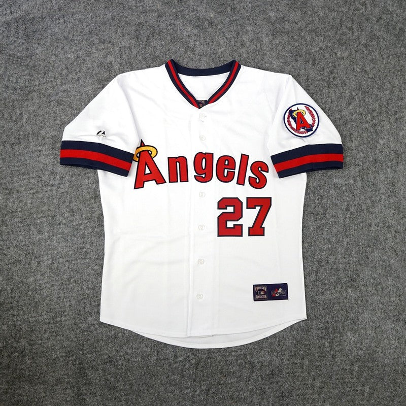 Mike Trout California Angels Baseball jersey retro stitched fan gear RTJ02232