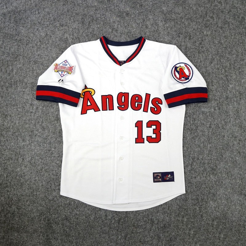 Lance Parrish California Angels 1989 Baseball jersey retro stitched fan gear RTJ02074