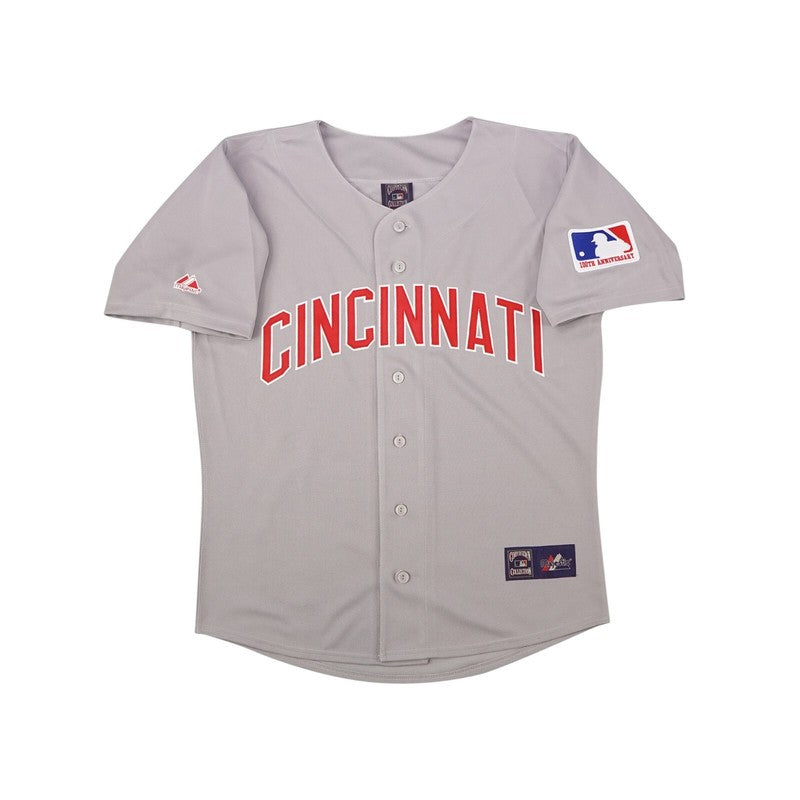 C1 Cooperstown Grey Road Jersey 100th Patch