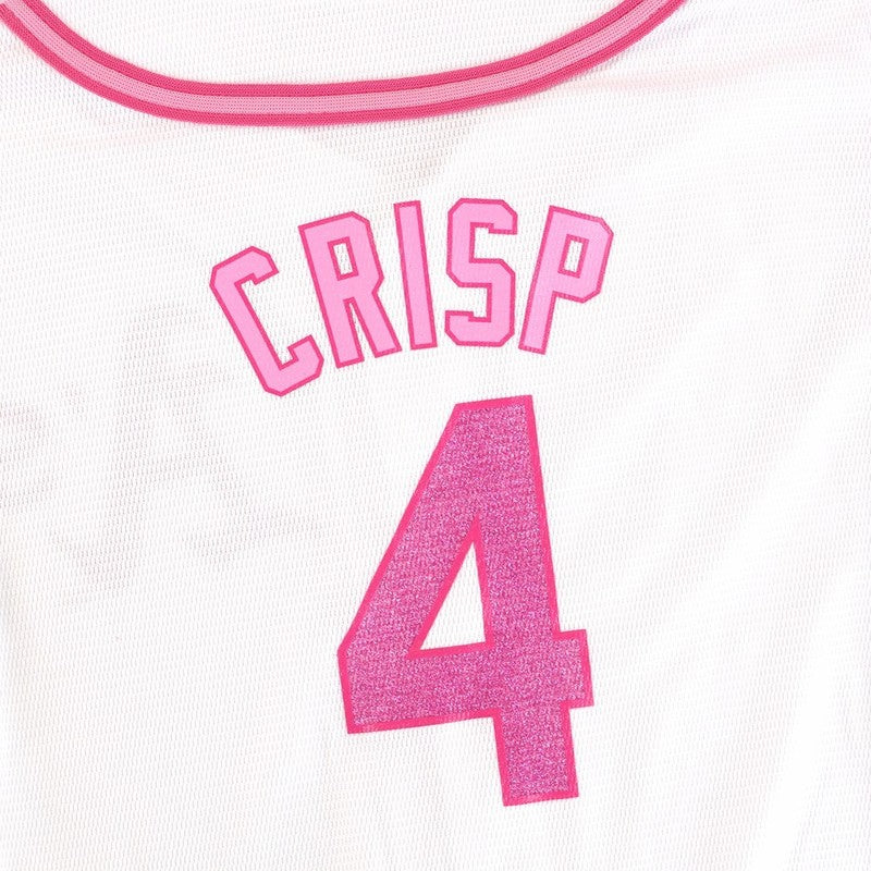 CC OA Girl's White Glitter Fashion Jersey