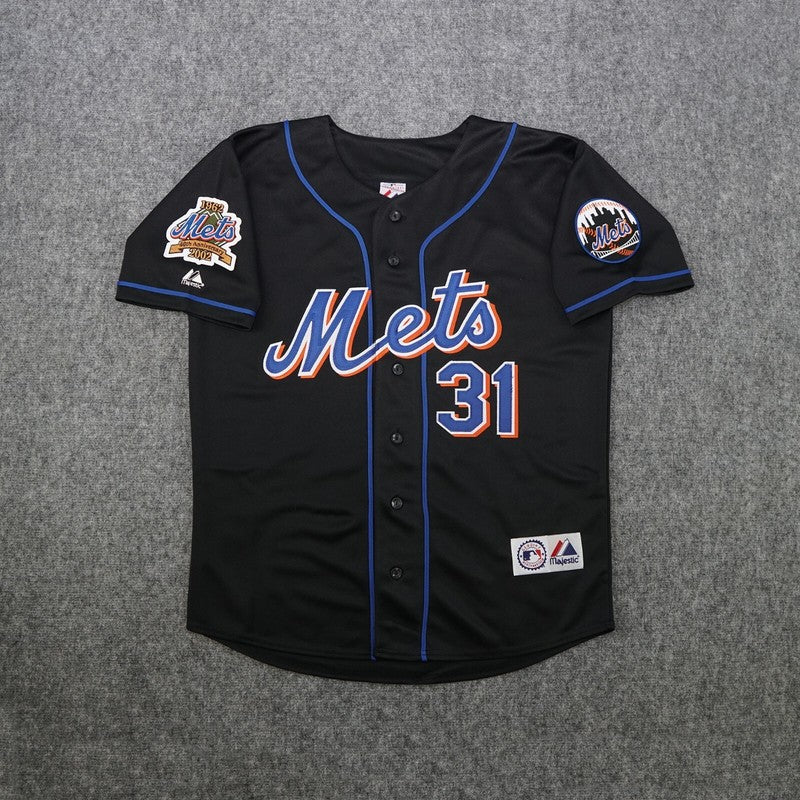 Mike Piazza 2002 New York Mets 2002 Baseball jersey retro stitched fan gear RTJ02175