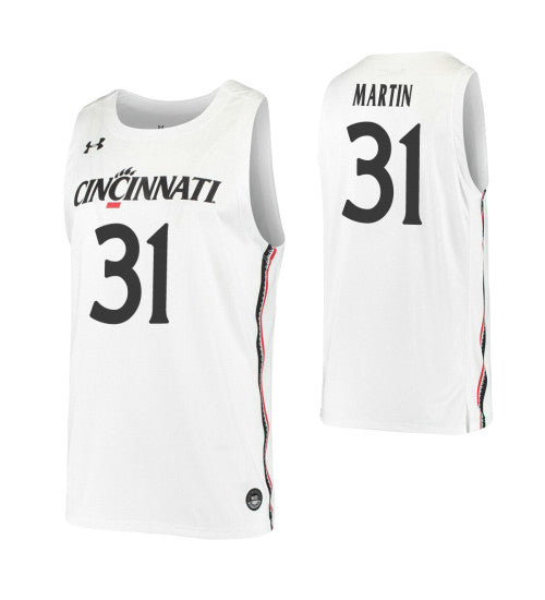 Sam Martin College Basketball Jersey White Cincinnati Bearcats retro stitched fan jersey RTJ8205 image 1