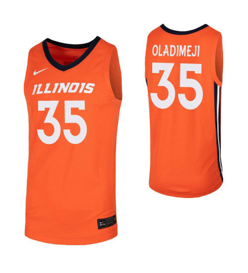 Samson Oladimeji College Basketball Jersey Orange Illinois Fighting Illini retro stitched fan jersey RTJ8201 image 1