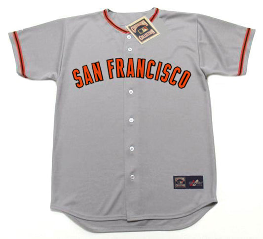 WM SFG 1970s Cooperstown Away Baseball Stitched Jersey, Vintage Baseball Jersey, Retro Sewn Jersey