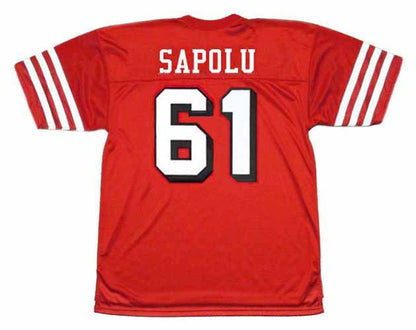 San Francisco 49ers Jesse Sapolu 1994 Home Throwback Football Jersey product image