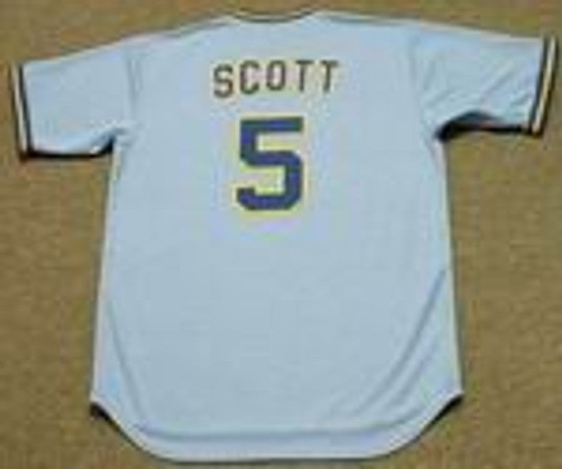 George Scott Milwaukee Brewers 1975 Baseball jersey retro stitched fan gear RTJ00836