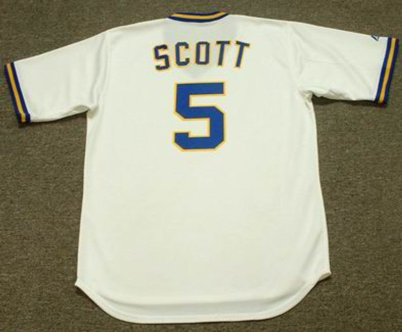 George Scott Milwaukee Brewers 1975 Baseball jersey retro stitched fan gear RTJ00835