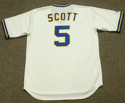 George Scott Milwaukee Brewers 1975 Baseball jersey retro stitched fan gear RTJ00835
