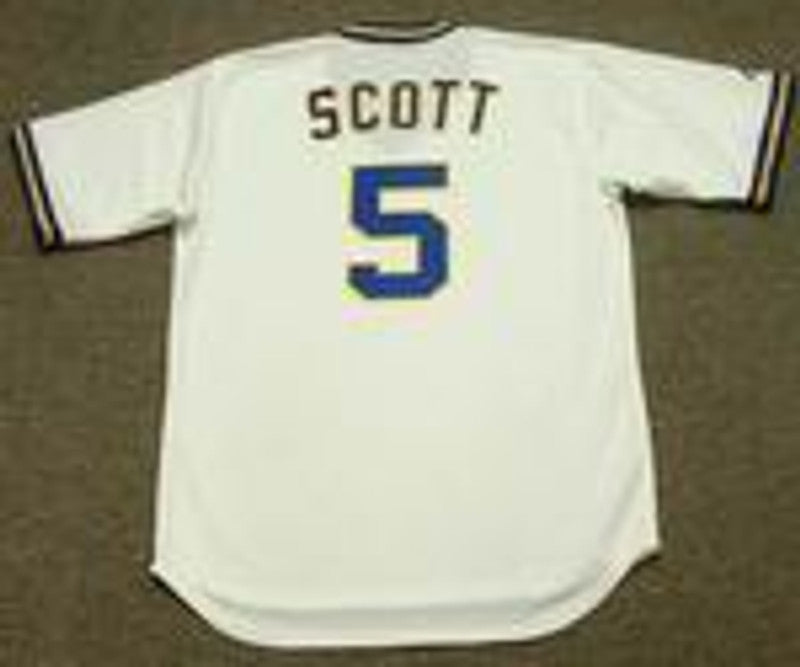 George Scott Milwaukee Brewers 1975 Baseball jersey retro stitched fan gear RTJ00835