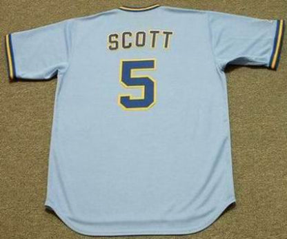 George Scott Milwaukee Brewers 1975 Baseball jersey retro stitched fan gear RTJ00836
