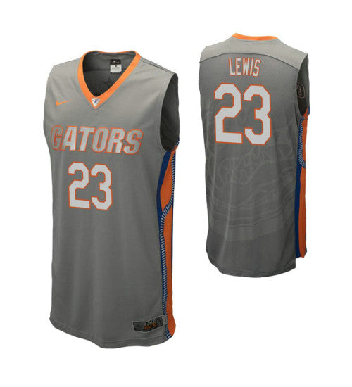 Florida Gators Scottie Lewis College Basketball Jersey Gray retro stitched fan jersey RTJ5438 image 1