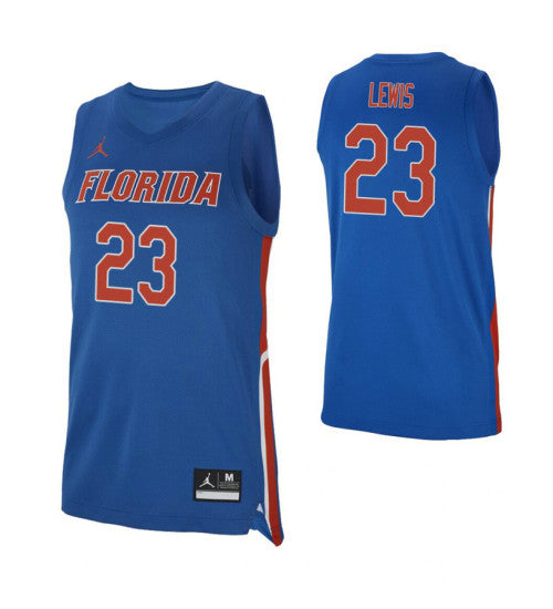 Florida Gators 23 Scottie Lewis Royal College Basketball Jersey retro stitched fan jersey RTJ11362 image 1