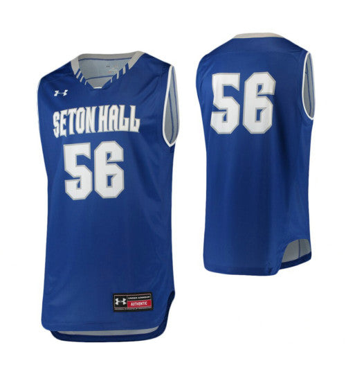 Seton Hall Pirates 56 Performance Basketball College Basketball Jersey Royal retro stitched fan jersey RTJ8136 image 1