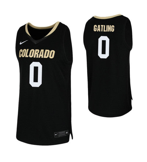 Colorado Buffaloes 0 Shane Gatling Black College Basketball Jersey retro stitched fan jersey RTJ5954 image 1