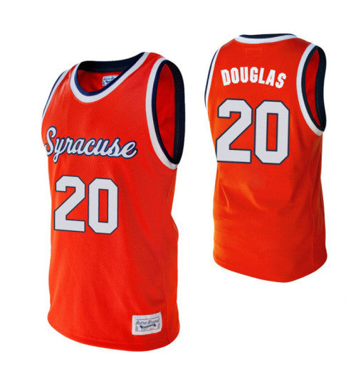 Syracuse Orange 20 Sherman Douglas Alumni College Basketball Jersey Orange retro stitched fan jersey RTJ2193 image 1