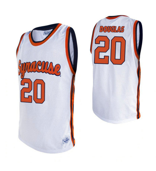 Syracuse Orange 20 Sherman Douglas Alumni College Basketball Jersey White retro stitched fan jersey RTJ2192 image 1