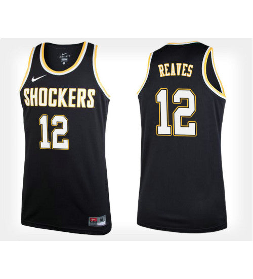 Wichita State Shockers 12 Austin Reaves Black Alternate College Basketball Jersey retro stitched fan jersey RTJ1103