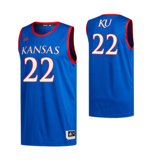 Kansas Jayhawks 22 Silvio De Sousa College Basketball Jersey Royal 2145 retro stitched fan jersey RTJ10504 image 1