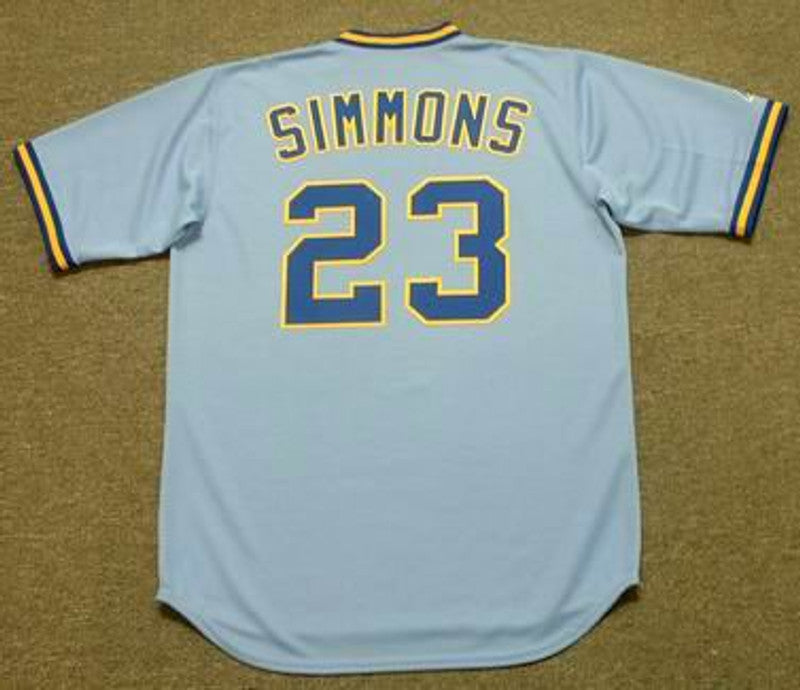 TS MB Milwaukee 1982 Cooperstown Throwback Away Stitched Jersey, Vintage Baseball Jersey, Retro Sewn Jersey