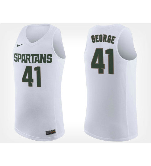 Michigan State Spartans 41 Conner George White Road College Basketball Jersey retro stitched fan jersey RTJ3825 image 1
