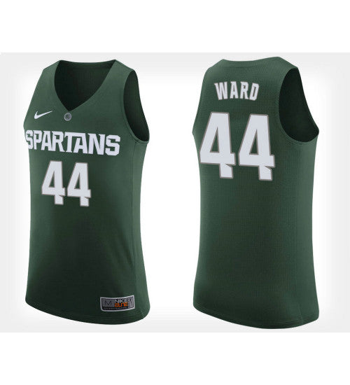 Michigan State Spartans 44 Nick Ward Green Home College Basketball Jersey retro stitched fan jersey RTJ3814 image 1