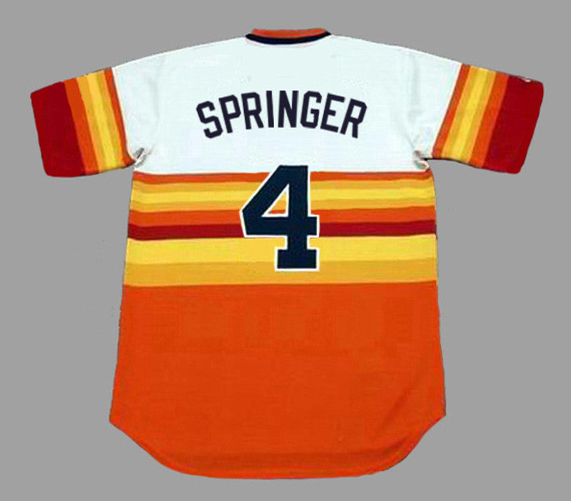 George Springer Houston Astros 1980s Baseball jersey retro stitched fan gear RTJ00834