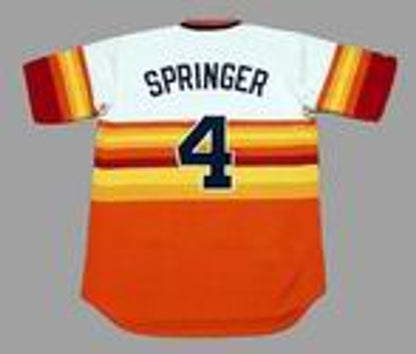 George Springer Houston Astros 1980s Baseball jersey retro stitched fan gear RTJ00834
