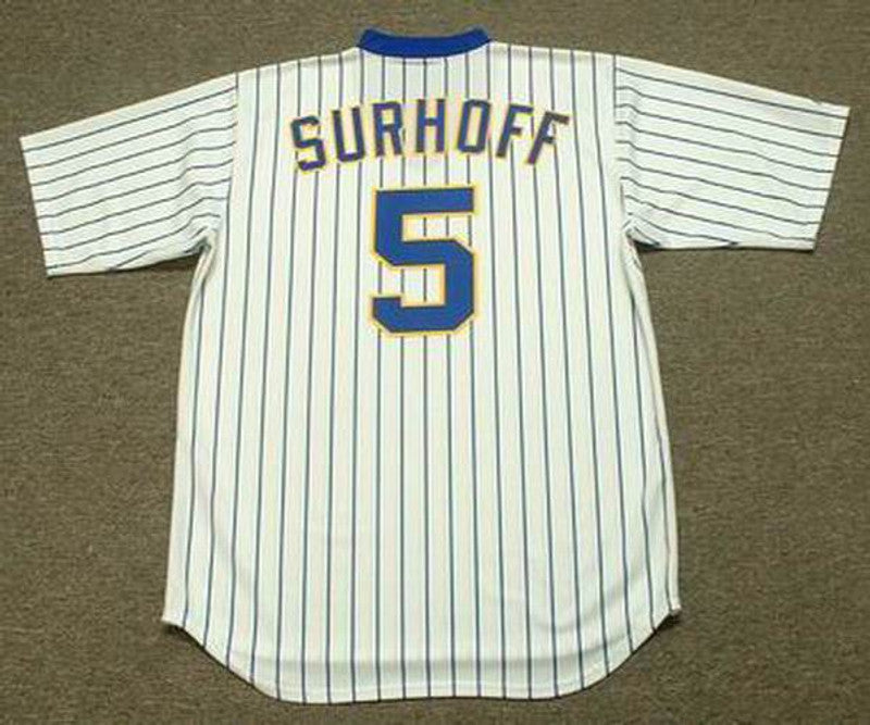 Bj Surhoff Milwaukee Brewers 1987 Baseball jersey retro stitched fan gear RTJ01737