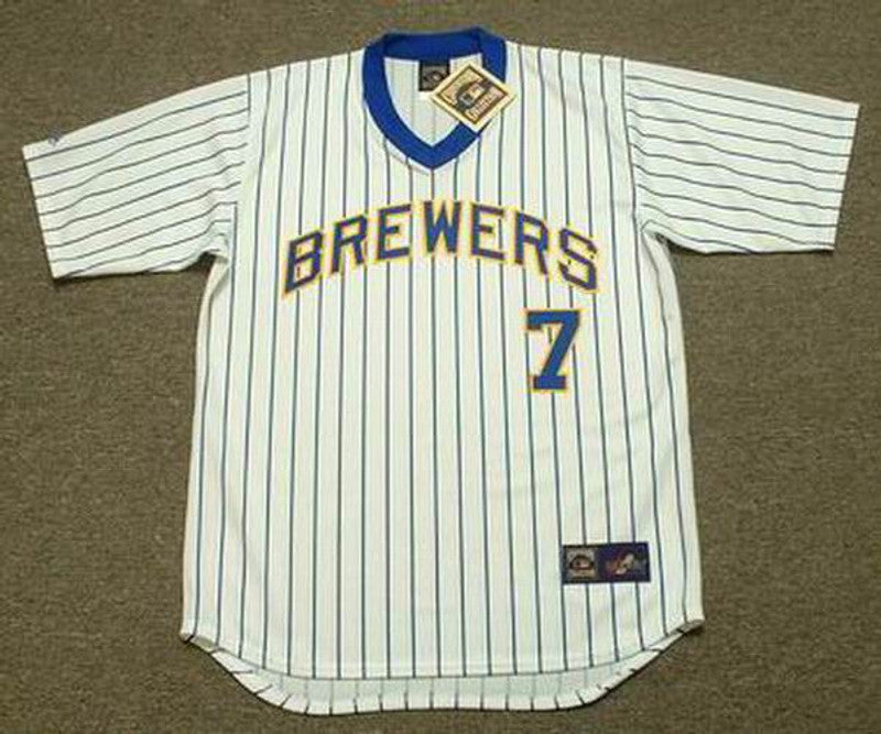 DS MB Milwaukee 1987 Home Throwback Baseball Stitched Jersey, Vintage Baseball Jersey, Retro Sewn Jersey