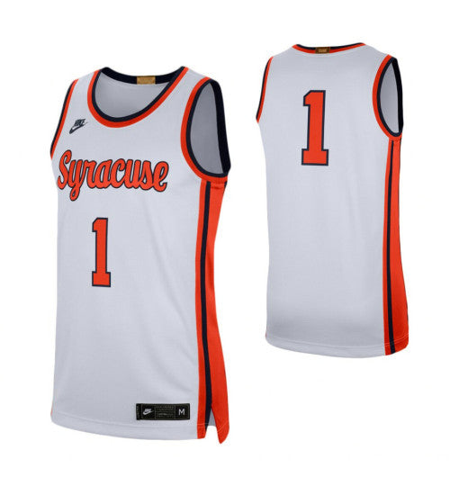 Syracuse Orange 1 Retro Limited College Basketball Jersey White retro stitched fan jersey RTJ8036 image 1