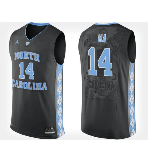North Carolina Tar Heels 14 Kane Ma Black Alternate College Basketball Jersey retro stitched fan jersey RTJ3214 image 1