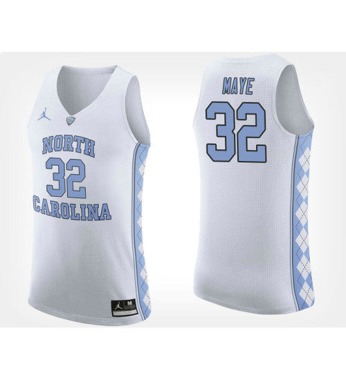North Carolina Tar Heels 32 Luke Maye White Road College Basketball Jersey retro stitched fan jersey RTJ3126 image 1