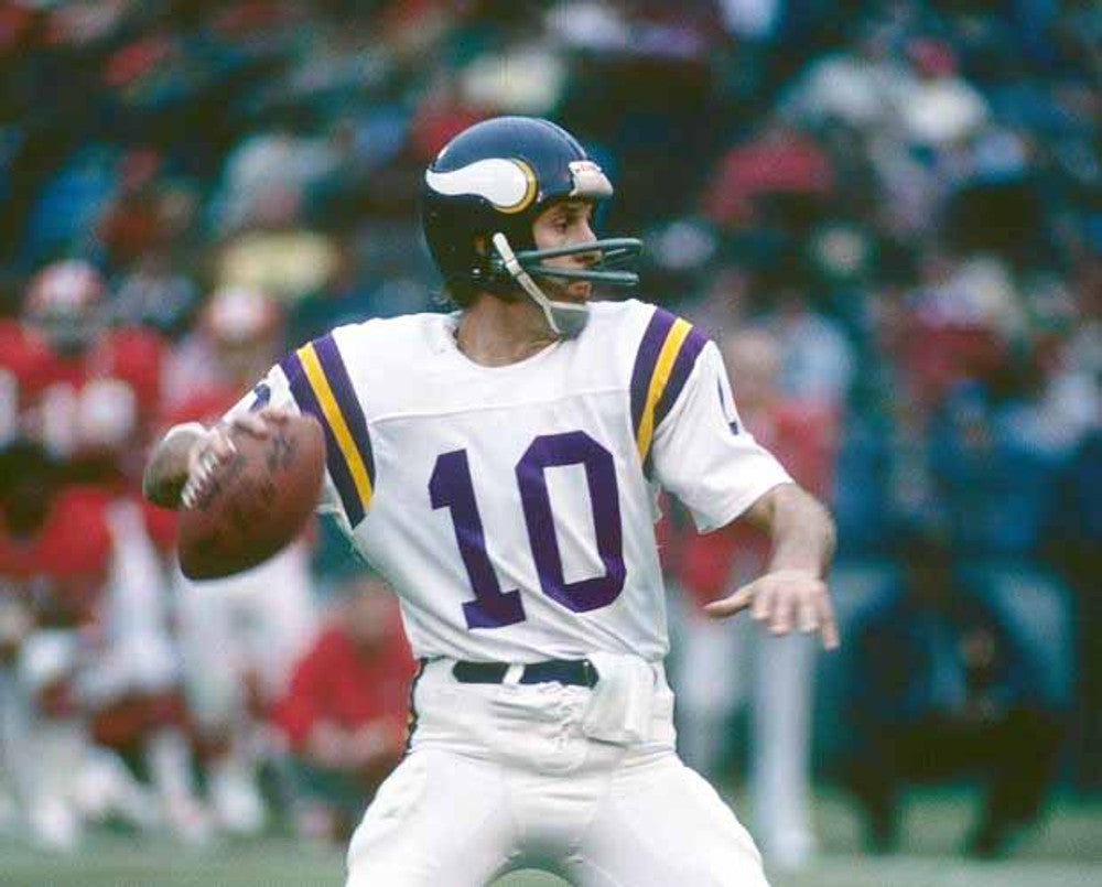 Minnesota Vikings Fran Tarkenton 1975 Away Throwback Football Jersey product image