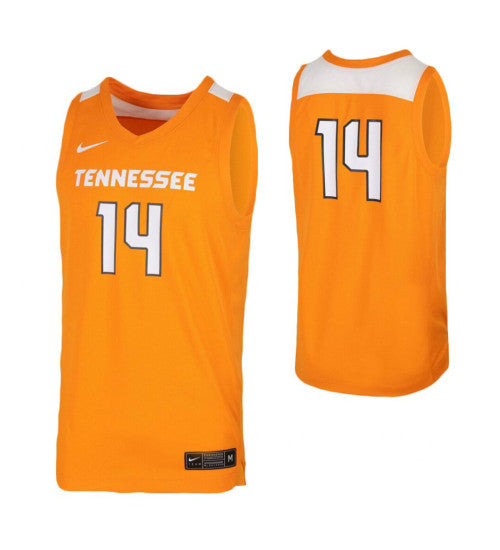 Tennessee Volunteers 14 College Basketball Jersey Tennessee Orange retro stitched fan jersey RTJ2118 image 1
