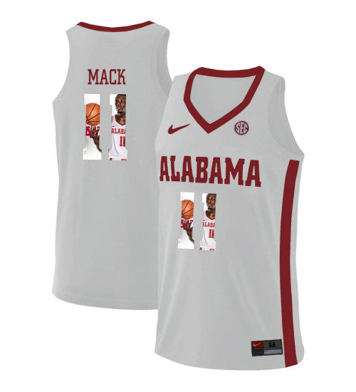 Alabama Crimson Tide 11 Tevin Mack College Basketball Jersey White 5921 retro stitched fan jersey RTJ6728 image 1