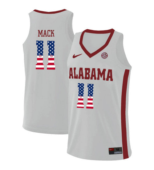 Alabama Crimson Tide 11 Tevin Mack College Basketball Jersey White 14 retro stitched fan jersey RTJ12635 image 1